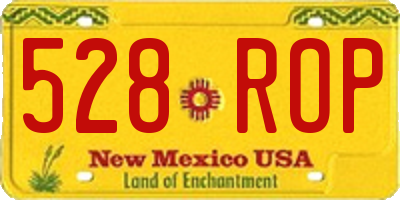 NM license plate 528ROP