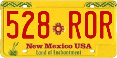 NM license plate 528ROR