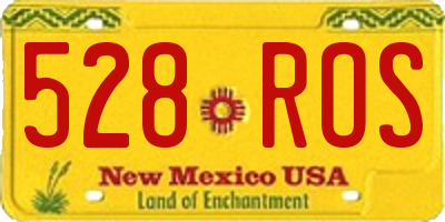 NM license plate 528ROS