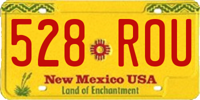 NM license plate 528ROU