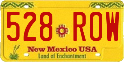 NM license plate 528ROW