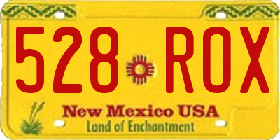 NM license plate 528ROX