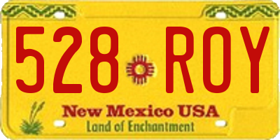 NM license plate 528ROY