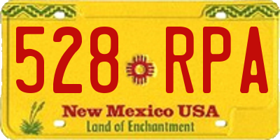 NM license plate 528RPA