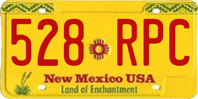 NM license plate 528RPC
