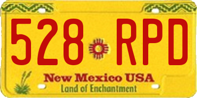 NM license plate 528RPD
