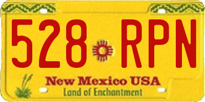 NM license plate 528RPN