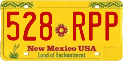 NM license plate 528RPP