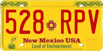 NM license plate 528RPV