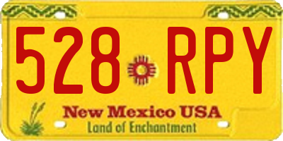 NM license plate 528RPY
