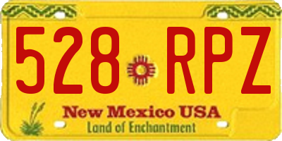 NM license plate 528RPZ