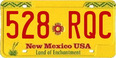 NM license plate 528RQC