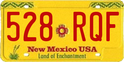 NM license plate 528RQF