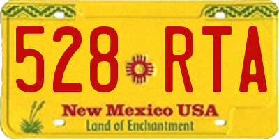 NM license plate 528RTA
