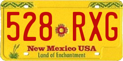 NM license plate 528RXG
