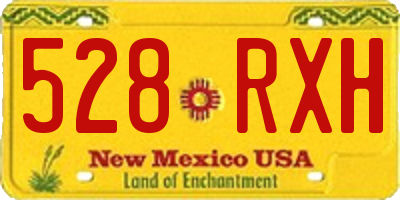 NM license plate 528RXH