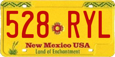 NM license plate 528RYL