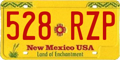 NM license plate 528RZP