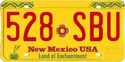 NM license plate 528SBU