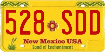 NM license plate 528SDD