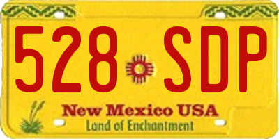 NM license plate 528SDP