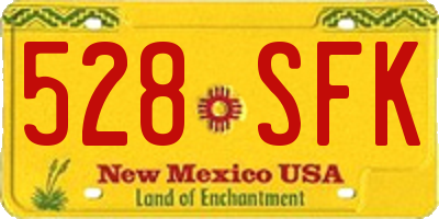NM license plate 528SFK