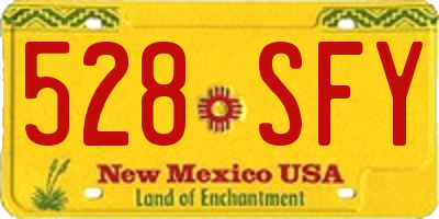 NM license plate 528SFY