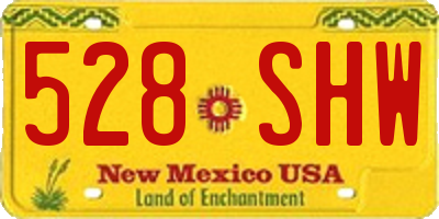 NM license plate 528SHW