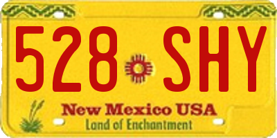 NM license plate 528SHY