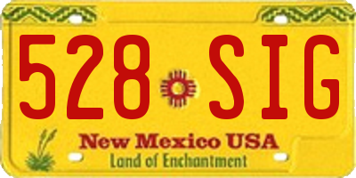 NM license plate 528SIG