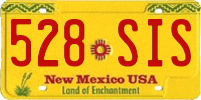 NM license plate 528SIS