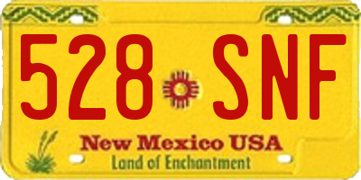 NM license plate 528SNF