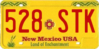 NM license plate 528STK