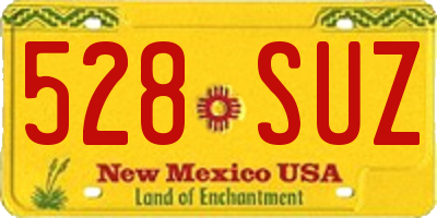 NM license plate 528SUZ