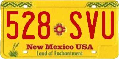 NM license plate 528SVU