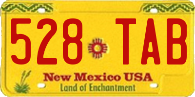 NM license plate 528TAB