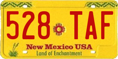 NM license plate 528TAF