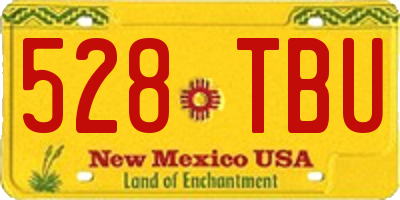 NM license plate 528TBU