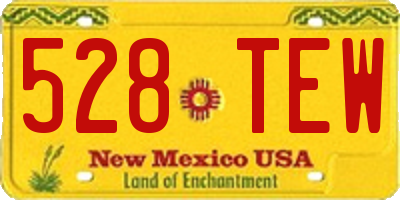 NM license plate 528TEW