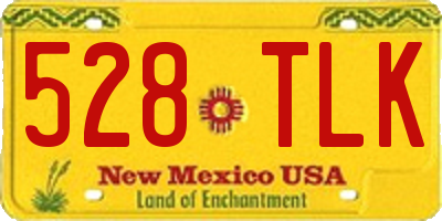 NM license plate 528TLK