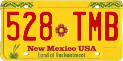 NM license plate 528TMB