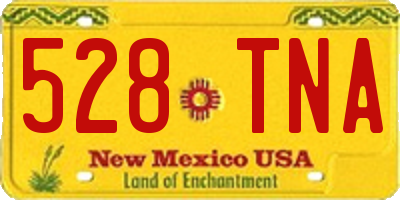 NM license plate 528TNA