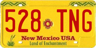 NM license plate 528TNG