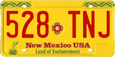NM license plate 528TNJ