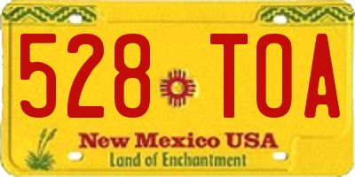 NM license plate 528TOA