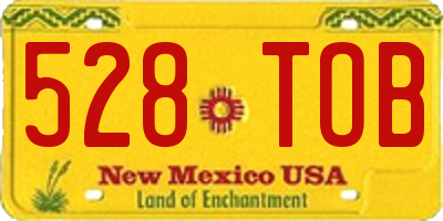 NM license plate 528TOB