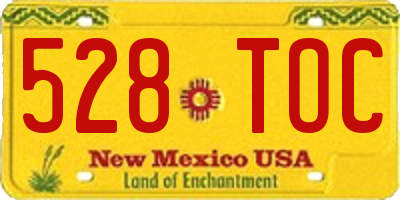 NM license plate 528TOC