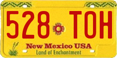 NM license plate 528TOH