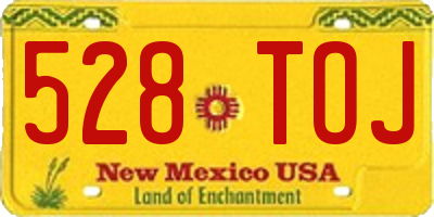 NM license plate 528TOJ