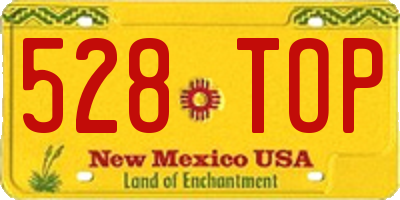 NM license plate 528TOP
